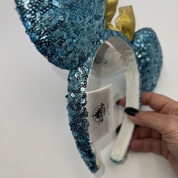 Disney‎ Walt Disney World Marquee Sky Blue Sequin Ear Headband